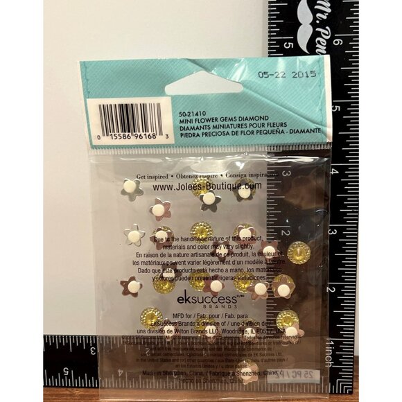 Jolees Boutique 50-21410 Mini Flower GemS DIAMOND Embellishments 25 PIECES - Picture 3 of 3
